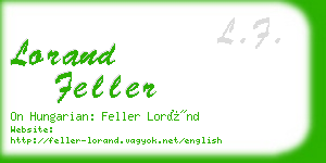 lorand feller business card
